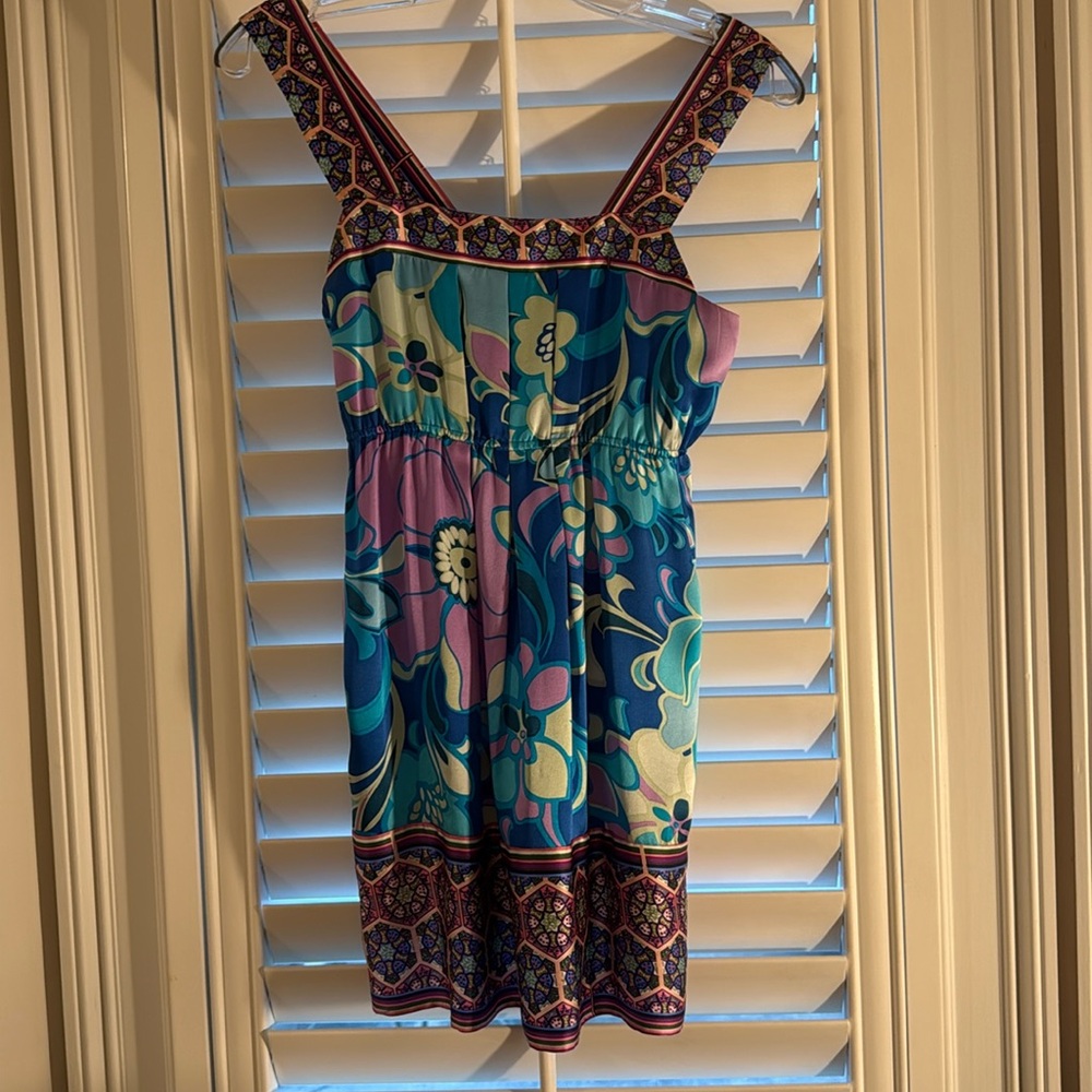 Hale Bob Blue and Purple Embellished Tiered top